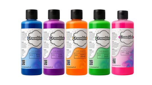 DreamWash Rainbow Pack – 5x Color Car Shampoo Set (Limited Edition)